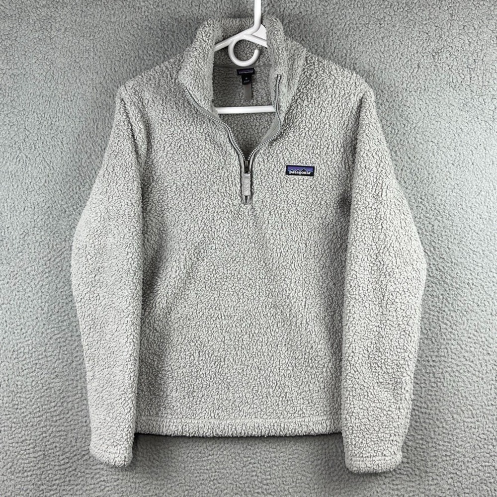 Patagonia Womens Grey Los‎ Gatos Fleece 1/4 Zip Pullover Size Medium 25235